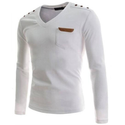 

Zogaa New Mens T-Shirt Fashion V-neck
