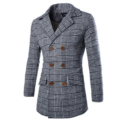 

Zogaa Slim Double-breasted Mens Wool Coat