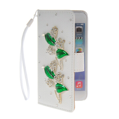 

MOONCASE Luxury Crystal Rhinestone Leather Side Flip Stand Shell Back ЧЕХОЛ ДЛЯ Apple iPhone 6 ( 4.7 inch )