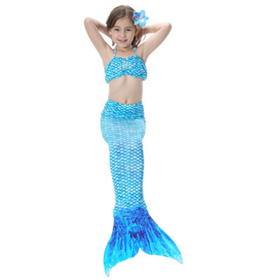 

Children Little Mermaid Tail Costume Ariel Bikini Summer Swimsuit Evening Dress child girl bikini Bathing Suit Beach Swim Wear