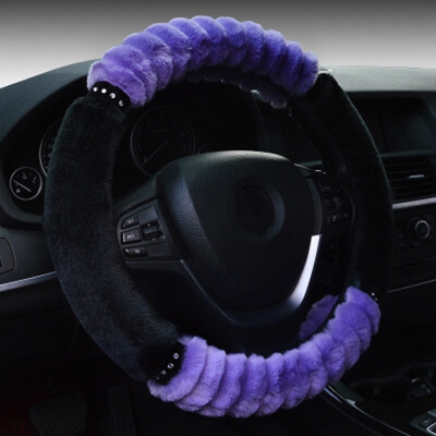 

Car winter General plush steering wheel cover soft imitation wool accessories