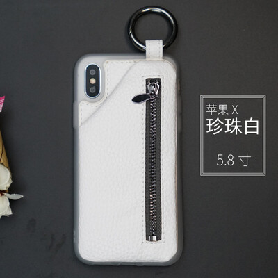 

Чехол из натуральной кожи для iPhone X Case Litchi Texture для iPhone 6 7 8 Plus Back Сумка с капюшоном
