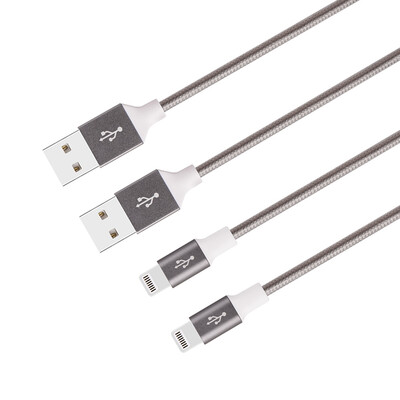 

iPhone Charger Cable, 2 Pack (3.3FT + 6.6FT) 8-контактная нейлоновая плетеная синхронизация и зарядный шнур