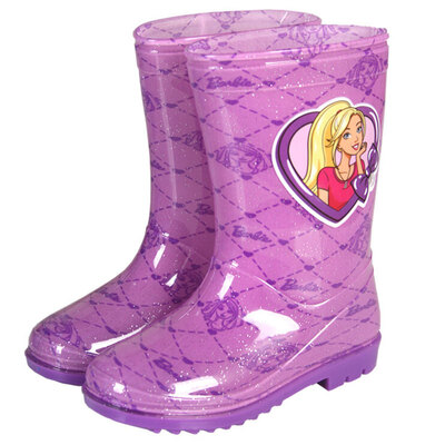 

Barbie childrens rain boots girls cartoon non-slip rain boots kids rubber shoes water shoes BX-004 pink purple 31 yards