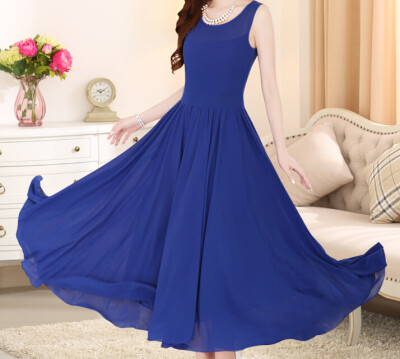 

Lovaru ™ 2015 autumn new women's long section chiffon dress Bohemia big skirt Slim temperament sexy dress