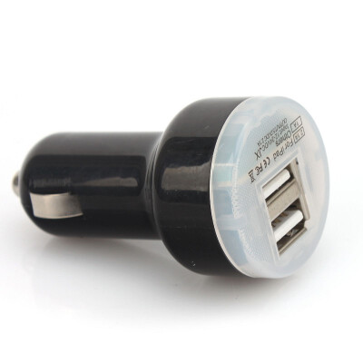 

Universal Black Double USB Car Travel Power Chargers Adapter For iPhone4iPad