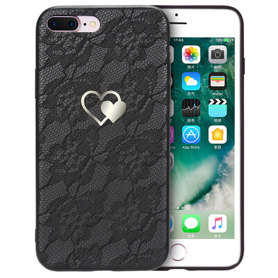 

Плюс Apple 8 / 7Plus Mobile Shell iPhone8 / 7Plus All-inclusive Творческий творческий кружевной мягкий корпус Smart Black
