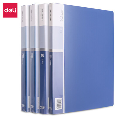 

Deli deli 4 combination information book set 30 pages 40 pages 2 60 pages durable file folder pocket folder 27009