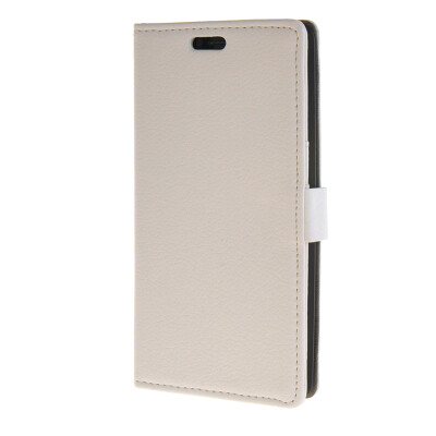 

MOONCASE Litch Skin Leather Flip Wallet Card Slot Stand Back Case Cover for LG G4 White