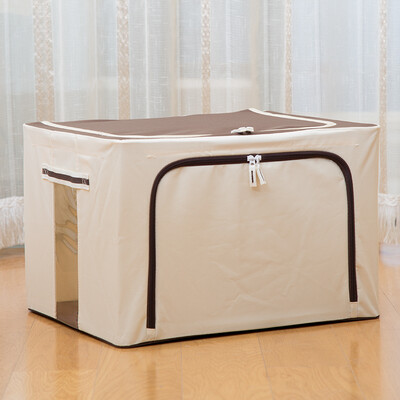 

Oxford cloth storage box visible quilt clothes sundries toy storage box high-end boutique series beige 88 liters