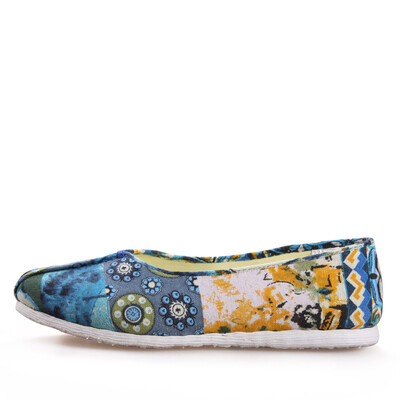 

Neiliansheng Ladies handmade cloth shoes casual shoes dyed comfortable breathable lightweight fashion China wind orchid 8647A