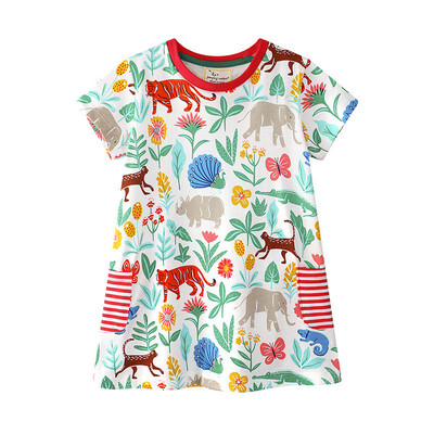 

Baby Girls Summer Dress Kids Clothes 2018 Vestidos Princess Dress Animal Applique Children Unicorn Party Dresses Dropshipping