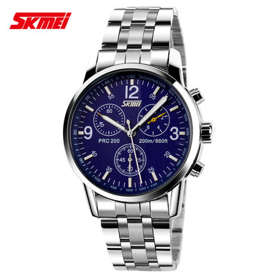 

Luxe merk horloge skmei horloges mens quartz digitale mannen vol PU Staal Horloges Klok Casual Horloge Montre Homme Erkek Saat