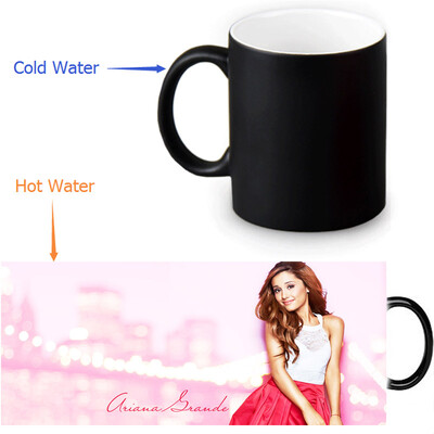 

Ariana Grande 350ml12oz Heat Reveal Mug Color Change Coffee Cup Sensitive Morphing Mugs Magic Mug Milk Tea Cups