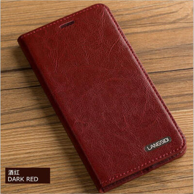 

Genuine Leather flip Case For Samsung S6 S7 S8 Plus Note 8 Oil wax Leather 3 card slots Wallet Phone Cover