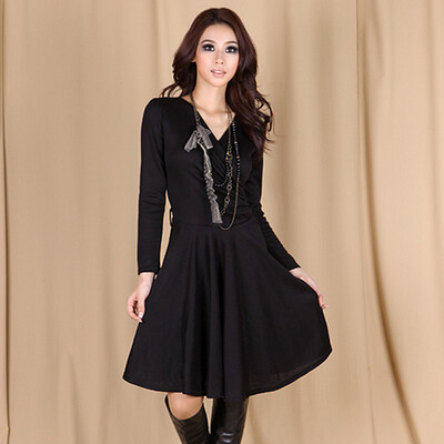 

Naixini Woman'S Long Lines Irregular Light Gray Knit Dress Belt