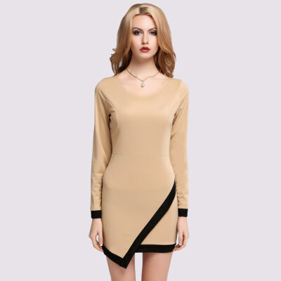 

New Fashion Stylish Lady Women's Career Long Sleeve O-neck Dress