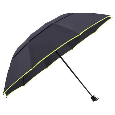 

Midea MAYDU night safety reflective umbrella 11 m 10 bone double windproof mens folding umbrella M3510 green side