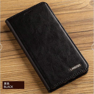 

Genuine Leather flip Case For iPhone 6 7 8 Plus X Oil wax Leather 3 card slots Wallet Phone Cover