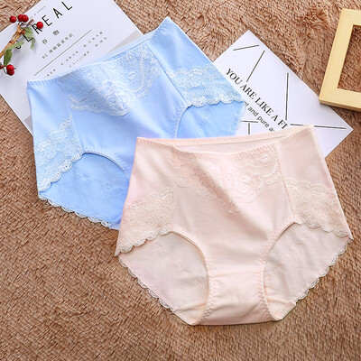 

Yi&cool womens underwear womens lace no trace in the waist briefs 2 loaded powder blue powder XL