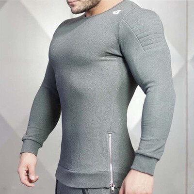 

Spring models muscle Dr fitness brothers mens running sports cotton Slim sweater