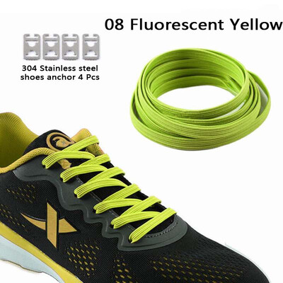 

JUP 8 пар Lazy Not Tie Shoelaces Металлическая мода Простой без шнуровки Люминесцентный зеленый без закрытия на плоских подошвах