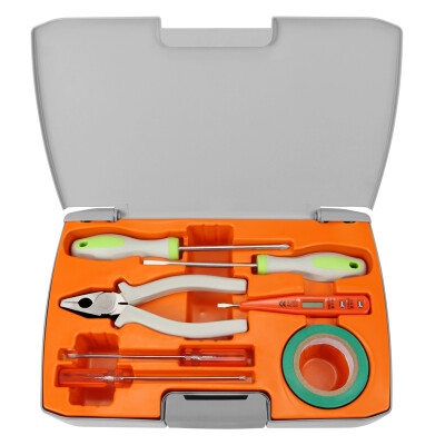 

Jimmy home JM-GMT7 7 piece household tool set test pencil electrical tape cloth pliers ten word screwdriver electrician repair set Easy series