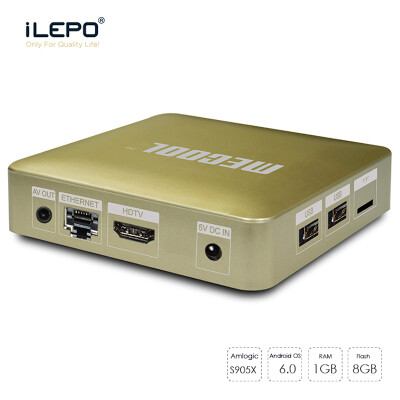 

iLEPO HM8 Android 6.0 Smart TV Box Amlogic S905X 64 bit Quad Core H.265 4K HD WiFi 17.3 Set-top Player Box