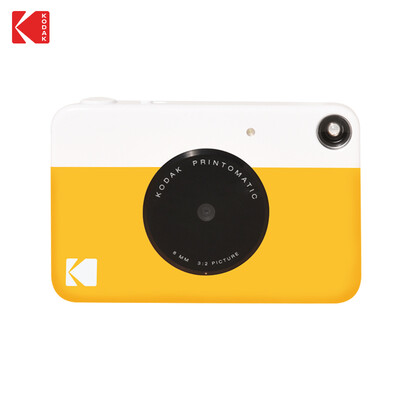 

Kodak PRINTOMATIC Polaroid Camera is a yellow&white instant camera 10 million pixels ZINK inkless printing simple hit color