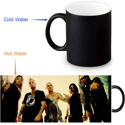 

Five Finger Death Punch 350ml/12oz Heat Reveal Mug Color Change Coffee Cup Sensitive Morphing Mugs Magic Mug Milk Tea Cups