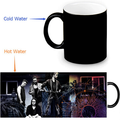 

Tokio Hotel 350ml12oz Heat Reveal Mug Color Change Coffee Cup Sensitive Morphing Mugs Magic Mug Milk Tea Cups