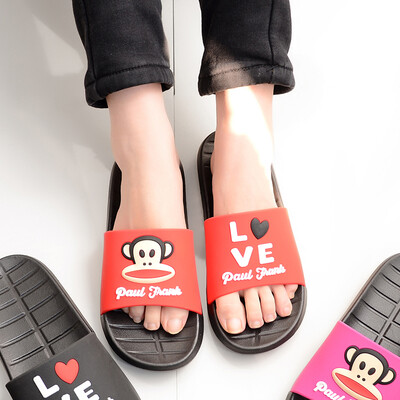 

PaulFrank big mouth monkey slippers couple models casual fashion outdoor sandals beach shoes men PF600 red 42 suitable for wearing 41 yards