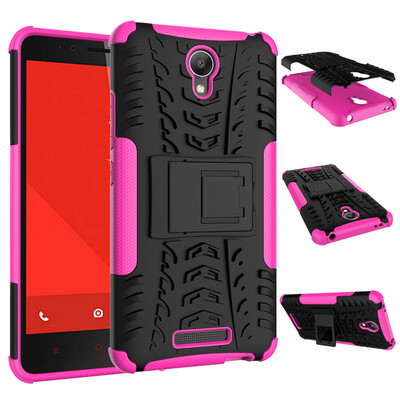 

MOONCASE шин Текстура Hybrid Kickstand PC + TPU Полное Прочный защитный 2 в 1 Чехол для Xiaomi Redmi Note 2 (5.5 ")