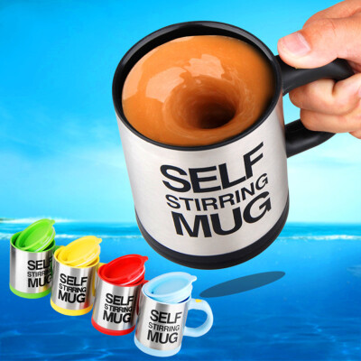 

Stainless Lazy Self Stirring Mug Auto Mixing Tea Coffee Cup Office Home Gifts Lightblue