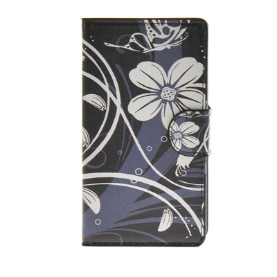 

MOONCASE Flower style Leather Side Flip Wallet Card Slot Stand Pouch ЧЕХОЛ ДЛЯ Microsoft Lumia 532