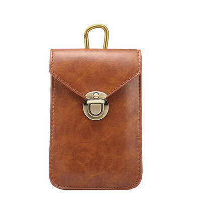 

Business Belt Waist Bag Men PU Leather Mobile Phone Wallet Travel Sport Waist Pack Case For iphone Samsung 53 Cell Phone