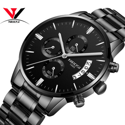

2018 NIBOSI Gold Quartz Watch Top Brand Luxury Men Watches Fashion Man Wristwatches Stainless Steel Relogio Masculino Saatler