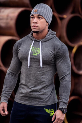 

Muscle Fitness Muscle Men Mens Fall New Sports Training Outdoor Cotton Hooded Sweatshirt Sweatshirt