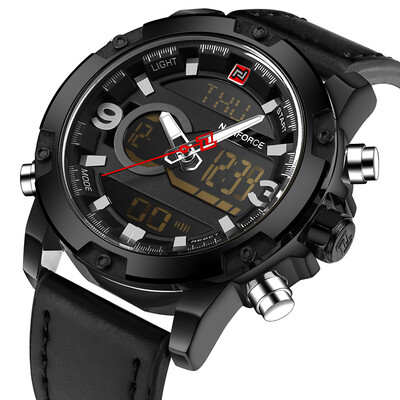 

NAVIFORCE Luxury Men LED Sports Watches Mens Army Military Leather Strap Wrist Watch Quartz Clock Relogio Masculino