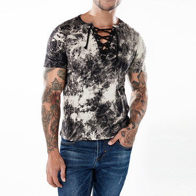 

2018 Summer Mens Fashion Casual Short Sleeve T-shirt Sports Muscle Slim Short Sleeve