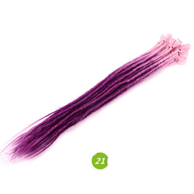 

24 inch Dreadlocks Hair Extensions Purple Ombre Crochet Hair 5 Strands Synthetic Crochet Braid Hair For Women