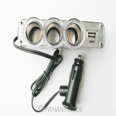 

CAR 34 USB MULTI SOCKET CIGARETTE LIGHTER SPLITTER ADAPTER CHARGER DC 1224V