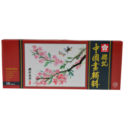 

Sakura Sakura Chinese painting paint eighteen suit XTCW18 12ml support Chinese painting pigments