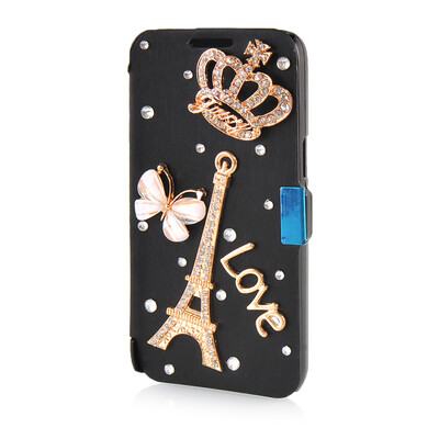 

MOONCASE Luxury Flower Crystal Leather Side Flip Wallet Pouch Case Cover for Samsung Galaxy Express 2 G3815