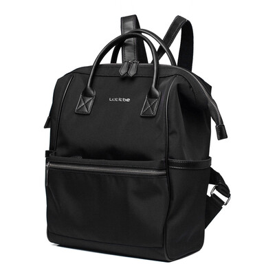 

Sail Nature Let it be Womens Backpack Canvas Bags Couples Books Nylon Oxford Cloth Tote Simple Travel Backpack 1604B08B33-T Black