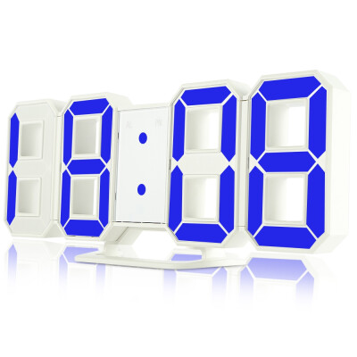 

3D LED Digital Alarm Clocks 24 12 Hours Display 3 Brightness Levels Dimmable Nightlight Snooze Function for Home Kitchen Office