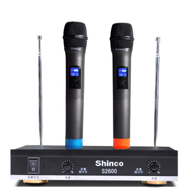 

Shinco S2600 wireless microphone microphone professional home KTV karaoke OK computer K song one drag two sets