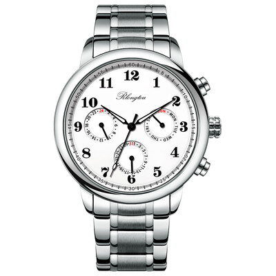 

Rlongtou watch mens super 101M-T-A1 white White Dial Steel Belt Male Watch