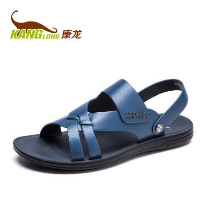 

Kang Long male models open toe casual beach shoes black 253117350 43 yards