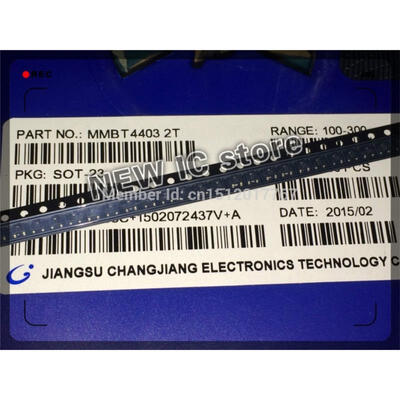 

Free shipping 500PCS Original New MMBT4403 MMBT4403LT1G 2T SOT23 MMBT4403LT1 2N4403 600mA 40V SOT-23 PNP SMD Transistor
